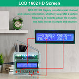 FM Radio Kit, ICSTATION Soldering Projects Radio with LED Flashing Lights FM 87-108MHz Soldering Practice Kit DIY Radio Kit LCD1602 Display for Learning Teaching STEM Education Father's Day Present IS