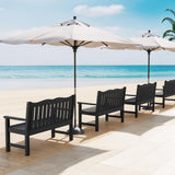 Stoog Outdoor Bench, 2-Person Garden Benches for Outdoors, All-Weather HIPS Garden Bench with 800 lbs Weight Capacity, Never Rot or Fade, for Garden, Porch, Backyard and Park, Black Stoog