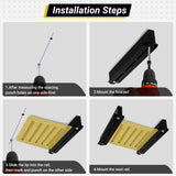 Eastrexon 6-bin Overhead Garage Storage Rack, Ceiling Storage Racks Heavy Duty, Powder Coated Tote Storage Rack for Garages, Sheds, Storerooms (7 PCS, for 6 Bins) Eastrexon