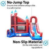 TentandTable Inflatable Bounce House with Slide for Kids 5-12 Large, Commercial Grade Bouncy Castle for Adults, Jump House, Includes Electric Air Blower, 19' L x 15' W x 16' H, Red White and Blue TentandTable