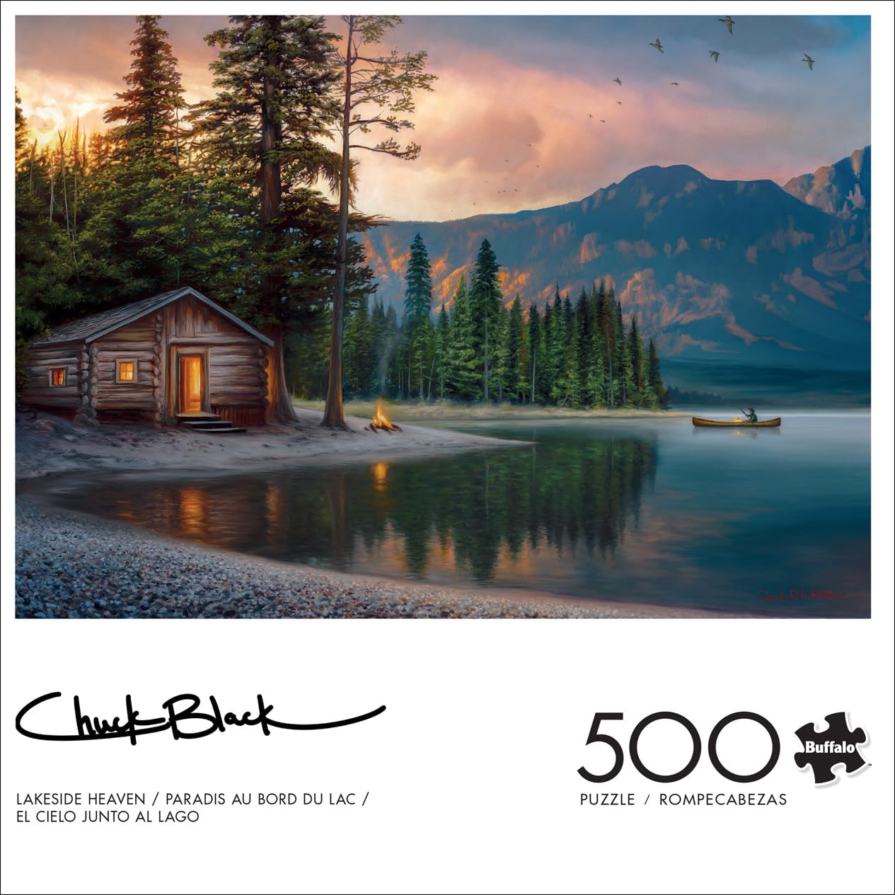 Buffalo Games - Chuck Black - Lakeside Heaven - 500 Piece Jigsaw Puzzle for Adults -Challenging Puzzle Perfect for Game Nights - Finished Size is 21.25 x 15.00