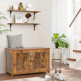 BestPet Cat Litter Box Enclosure Furniture Hidden,Wooden Cat Washroom Furniture Storage Cabinet Pet Crate House End Table with Removable Divider,Large Enough,Fit Most Cats and Litter Box BestPet