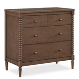 Delta Children Saint 4 Drawer Dresser with Changing Top and Interlocking Drawers, Teak Brown Delta Children