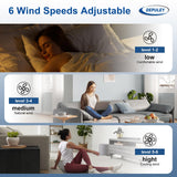 Depuley 52-Inch Ceiling Fan with Light: Black 3 Blade Outdoor Fans for Patios - Dimmable Indoor Fan with Remote APP Control Ultra Quiet DC Motor Reversible 6 Speed Timer Depuley