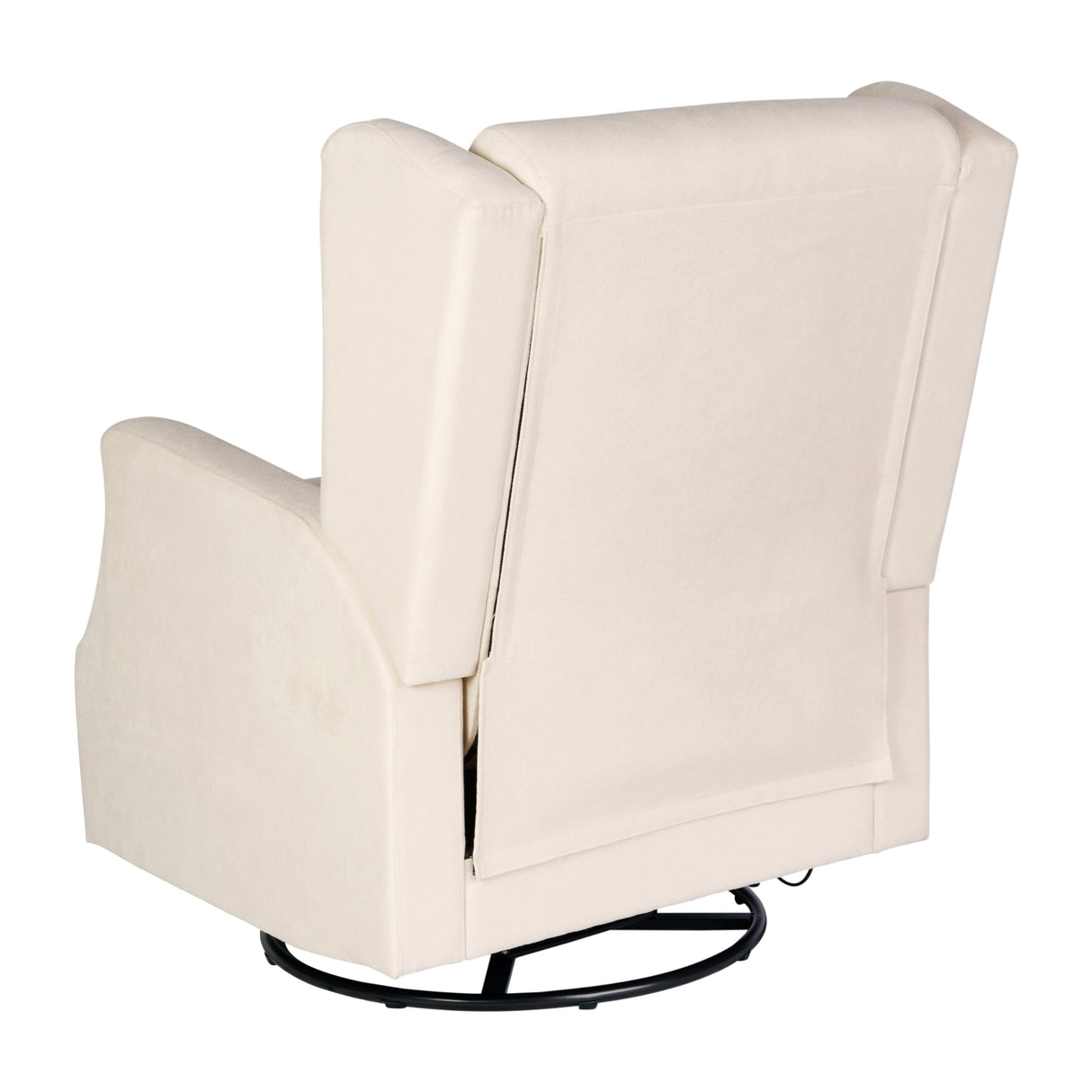 Flash Furniture Omma Swivel Glider Rocking Recliner, Manual Wingback Recliner with 360 Degree Swivel, for Living Room, Bedroom, or Nursery, Upholstered, Cream Flash Furniture