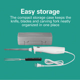 Hamilton Beach Electric Knife Set with Reciprocating Serrated Blades, Storage Case, Fork - For Carving Meats, Bread, Foam, More Hamilton Beach