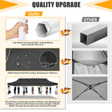 HOTEEL Tents for Parties 10x30 Pop Up Canopy Tent Heavy Duty with 8 Sidewalls, Commercial Party Tent Event Wedding Instant Canopy Waterproof with Carry Bag, UV 50+, Thicked Hexagonal Legs, Black Hoteel
