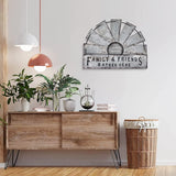 Fleecy day Metal Half Windmill Decor, Rustic Farmhouse Wall Art Decor, Metal Art Wall Decor for Living Home Bedroom Dark Kitchen Fleecy day