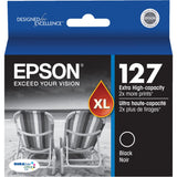 EPSON 127 DURABrite Ultra Ink Black Cartridge For NX-530, NX-625, WF-3520, WF-3530, WF-3540, WF-545, WF-60, WF-630, WF-633, WF-635, WF-645, WF-7010, WF-7510, WF-7520, WF-840, WF-845,Water Resistant Epson