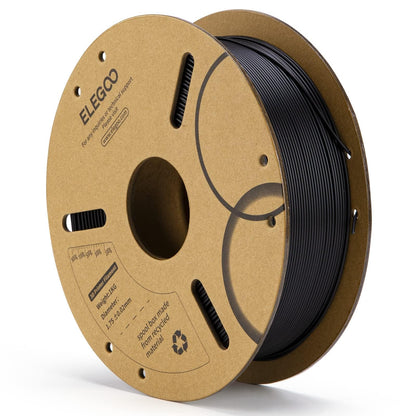 ELEGOO PLA Filament 1.75mm Black 1KG, 3D Printer Filament Dimensional Accuracy +/- 0.02mm, 1kg Cardboard Spool(2.2lbs) 3D Printing Filament Fits for Most FDM 3D Printers - WoodArtSupply