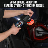 AUTIWOZ Mini Buffer Polisher 600W Rotary Polisher Machine, 6 Variable Speeds, Car Polisher with 33Pcs Polishing Kit, 75mm,100mm,140mm M14 Thread Extension Shaft for Car Detailing and Waxing AUTIWOZ