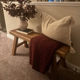 Farmhouse Indoor Wooden Living Room Dining Bench,indoor Natural Bench，Asian Wood Kitchen Entryway Bench With Armless Design And Short Height, Solid Wood Bench For Living Room, Hallway(39.3*10.2*17.7in LLYLAFDC