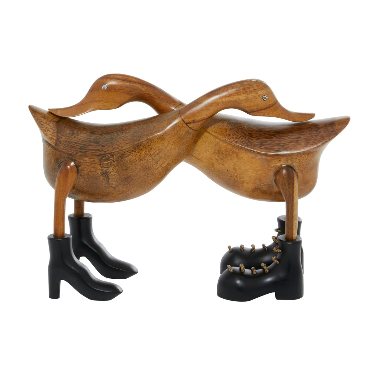 Deco 79 Bamboo Wood Duck Handmade Decorative Sculpture Home Decor Statue, Accent Figurine 16" x 6" x 11", Brown Deco 79