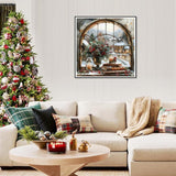 wavaiov Christmas Diamond Painting Kits for Adult, Xmas Winter Snow Landscape Diamond Art Kits for Beginners, DIY Full Drill Rhinestone Diamond Dots Gem Painting Art Craft for Home Decor 12x12Inch wavaiov