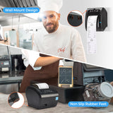 MUNBYN Bluetooth Thermal Receipt Printer P047, 80mm POS Printer, Thermal Printer with USB Serial Ethernet, Bluetooth, Support Android Windows PC (Do Not Support iOS Paypal Doordash Grubhub Vagaro) MUNBYN