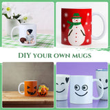 Irenare 30 Pack Sublimation Mugs Bulk, 11 oz Sublimation Coffee Mugs White Blank Ceramic Coated Cup for Art Gifts DIY Craft Irenare