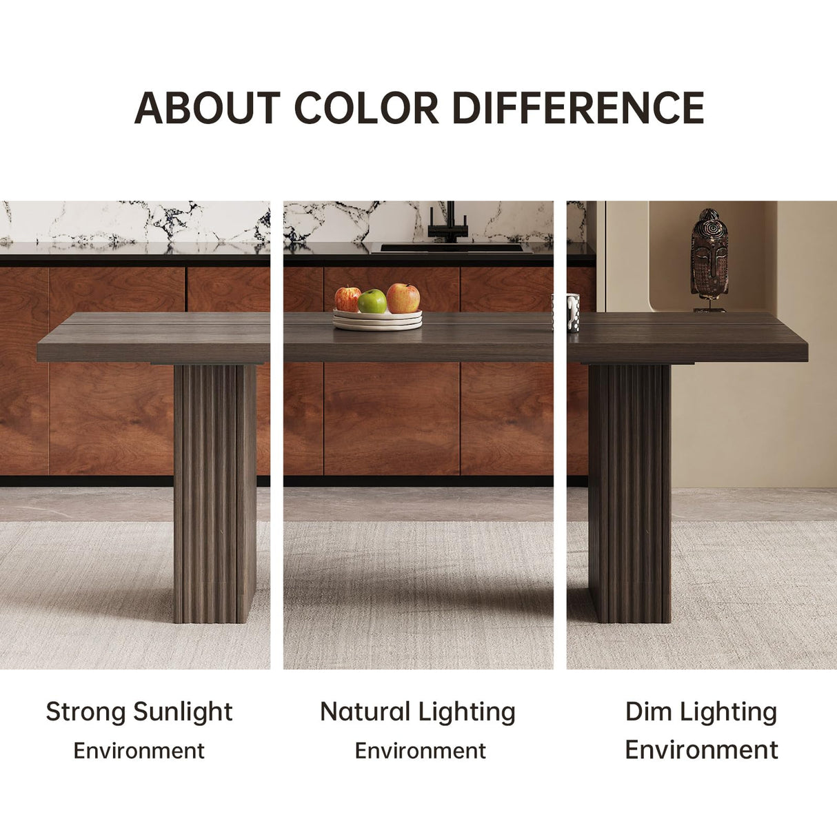 QEZEOM 9-Piece Modern Dining Table Set, 66.93" Rectangular Kitchen Table with 8 Chairs, Long Dining Room Table for Living Room, Office, Easy Assembly, Oak QEZEOM