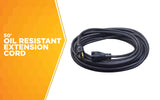 Woods 982452 50-Foot SJTOW Agricultural Outdoor Heavy Duty All- Weather Extension Cord, Oil Resistant Vinyl Jacket, Versatile Use, Powerful 15 Amps, 125 Volts, 1,875 Watt Extension Cord, Black Woods