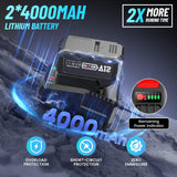 Seesii 1000Nm(738ft-lbs) Cordless Impact Wrench High Torque,1/2" Brushless Impact Gun w/Two 4.0AH Battery,Fast Charger, 5 Sockets & Storage Case, Electric Impact Wrench for Car Truck,WH760 Seesii