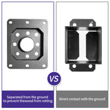 Nrspp 4x4 Post Base, 4 Sets Post Anchor, (Inner Size 3.6"x3.6") Black Metal Powder-Coated Deck Post Base Support for Outdoor Fence,Mailbox,Pergola Brackets Fence Kit Nrspp