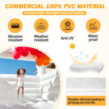 WARSUN 10x8x8FT White Bounce House with Ball Pit & Air Blower All PVC Commercial Grade Inflatable White Bounce House Caslte for Kids Birthday Baby Shower Business Photography WARSUN
