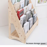 FDHUIJIA Montessori Toddler Book Shelf Organizer Single Sided Book Rack Display with Toy Storage, Children Baby Classroom Bookshelf, Kids Room bookcases cabinets & Shelves Natural Pine (31”) FDHUIJIA