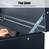 Winado 24" Portable Tool Box, 5 Drawers & Top Storage Tray Tool Box with Drawers, Lockable Metal Tool Chest Cabinet for Garage, Warehouse, Repair Shop & Home Winado