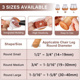 YOZON Chair Leg Floor Protectors for Hardwood Floors Felt Furniture Pads Silicone Caps 32 Pack Non Slip Reduce Noise Clear Round Medium Fit 3/4"~1-3/16" (19-30mm) YOZON