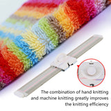LK150 6.5mm Mid Gauge Plastic Domestic Knitting Machine Includes Yarn Needles Accessories for Adults/Kids Walfront