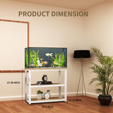 Avolander Fish Tank Stand Metal Aquarium Stand 40-50 Gallon, Double Layer Metal with Storage Weight Capacity 760lbs, 31.5 X 27.56 X 17.72 inch, White Walnut Brown Avolander