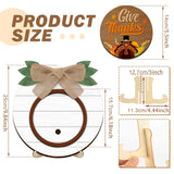 Geetery 17 Pieces Christmas Interchangeable Season Sign DIY Holiday Icons Decor with Wooden Easel Round Home Decorative with 15 Seasonal Icons Holiday Sign Set for Tabletop Fireplace Porch Decoration Geetery