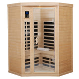 Kanlanth Far Infrared Sauna Low EMF Wooden Sauna for Home, 2 Person Indoor Home Sauna, 1,600watt, Canadian Hemlock, 10 Minutes Pre-Warm up, with Bluetooth, LCD, LED Kanlanth
