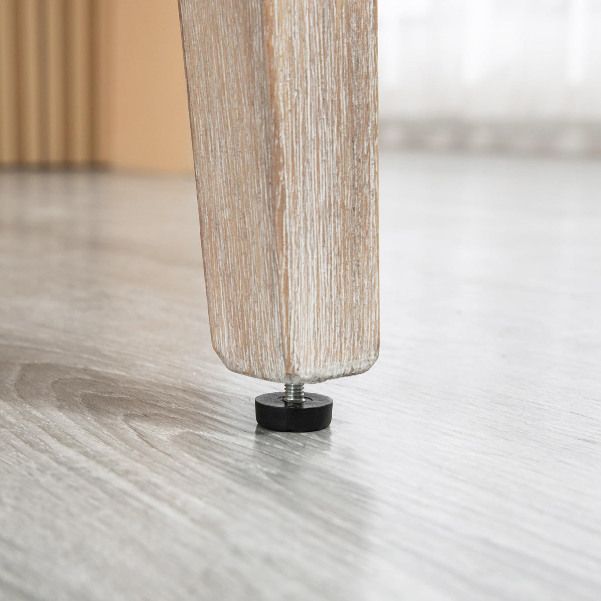 HOMCOM Counter Height Bar Stools Set of 2, 27" Seat Height Upholstered Barstools, Farmhouse Kitchen Island Stools with Nailhead-Trim, Tufted Back and Wooden Legs, Light Gray HOMCOM