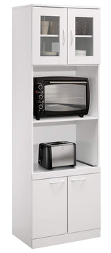 Kings Brand Furniture - Danbury Tall Kitchen Pantry, Microwave Storage Cabinet, White Kings Brand Furniture