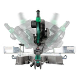 Metabo HPT 36V MultiVolt 12-Inch Dual Bevel Sliding Miter Saw, Torque Boost Technology, Precise Xact Cut Shadow Line, Upfront Bevel Controls, One Touch Miter Lock, Tool Body Only, C3612DRAQ4 Metabo HPT