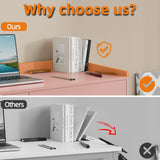 WESTREE Computer Gaming Desk Office - Study Writing Desk with Drawer for Teen, Bedroom Makeup Desk Home Office with Storage Shelf, Height Monitor Stand, Pink WESTREE