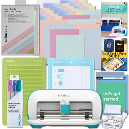 Cricut Joy Machine with Insert Cards, Cutting Mats and Gel Pens Bundle - DIY Card Making Kit, Portable Craft Cutting Machine and Materials for Customized Crafts, Cards, Home Decor Projects and Decals