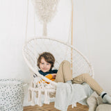 Macrame Hammock Chair Swing with Hardware Kits, Handmade Knitted Hanging Chair for Bedroom,Indoor,Outdoor, Balcony, Yard, Porch- 265 Pound Capacity -29.53" L x 29.53" W x 45.28" H Mertonzo