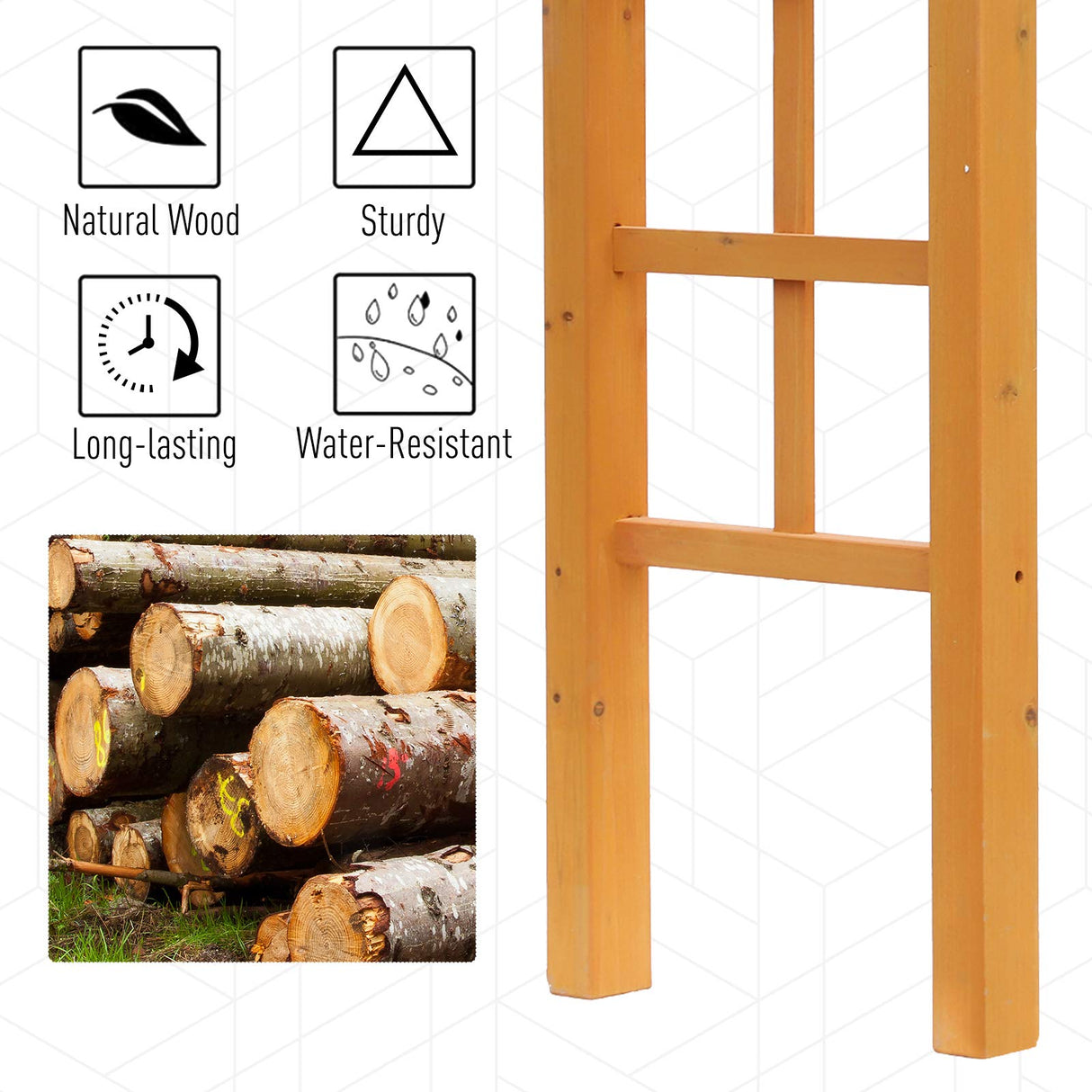 Outsunny 85" Wooden Garden Arbor for Wedding and Ceremony, Outdoor Garden Arch Trellis for Climbing Vines, Fir Wood, Orange Outsunny