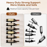 B4Life 12 Bottle Wall Mounted Metal Wine Rack - Heavy Duty Storage Display Holder for Home Bar Wine Cellar B4Life