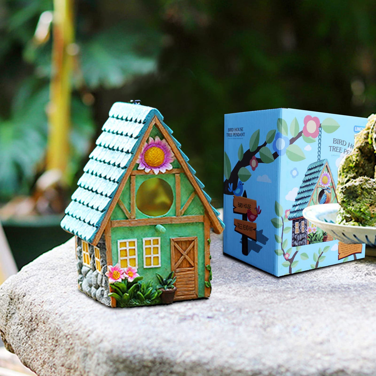 Bird Houses for Outside Clearance Hanging Birdhouses for Outdoors Bluebird Houses for Outside Nesting Box for Bird Lovers Tree Swallow Bird Finch Wild Birds Wren Chickadee1 ZLSZTMI