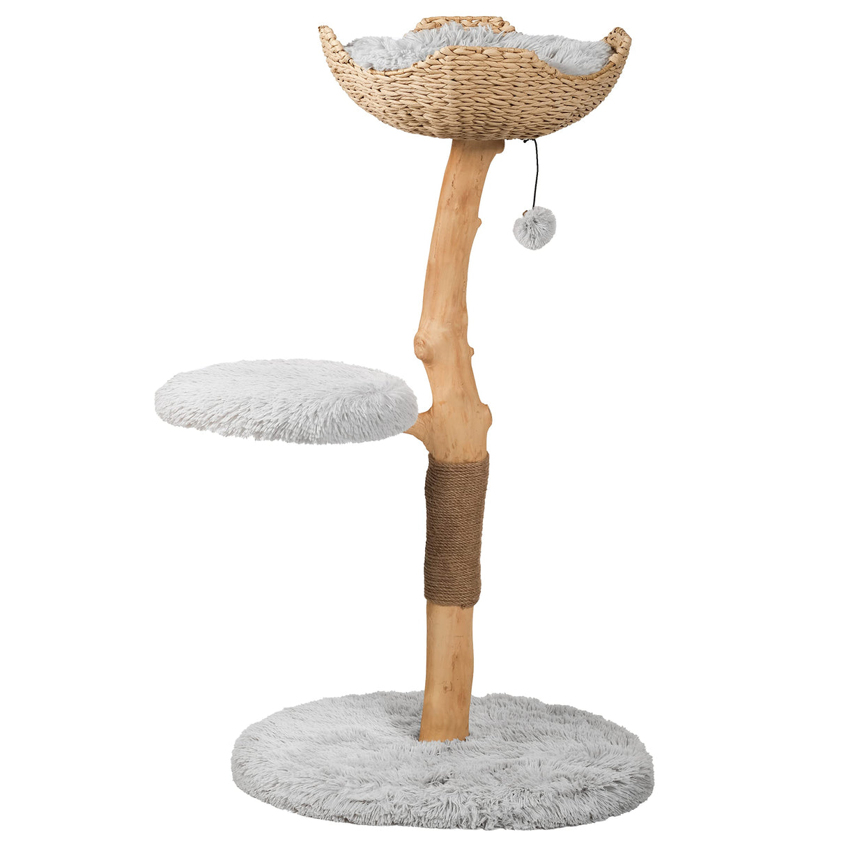 Wooden Cat Tree Tower, Modern Single Branch Cat Condo, Wood Cat Tree, Cat Climbing, Furniture for Cat, Cat Lover Gift, Cat Furniture,Cat Gift by MAU LIFESTYLE (Bullet Gray) Mau Lifestyle