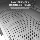 CO-Z Professional Dog Bathing Station, 50 in. Dog Grooming Tub with Nonskid Retractable Ramp for Large Dogs, Stainless Steel Dog Washing Station with Swivel Faucet Pull Out Showerhead Storage Drawer CO-Z