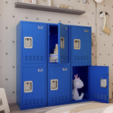 BUTISOW Metal Locker, Lockable Storage Cabinet With Shelf, 24" H Organizer for Kids Bedroom, School, Office, Playroom, Daycare, Garage (Blue) BUTISOW