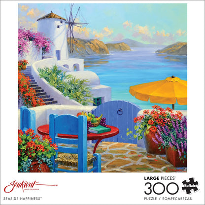 Buffalo Games - Mikki Senkarik - Seaside Happiness - 300 Piece Jigsaw Puzzle for Adults Challenging Puzzle Perfect for Game Nights - Finished Size is 21.25 x 15.00