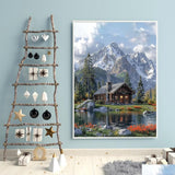 Fairyland JinWenn Diamond Art Kits for Adults Beginner, Mountain DIY Diamond Painting Kits 5D Diamond Dots Gem Art Crafts with Tools,Round Full Drill Crafts for Home Wall Decor&Gift-12x16inch Fairyland JinWenn