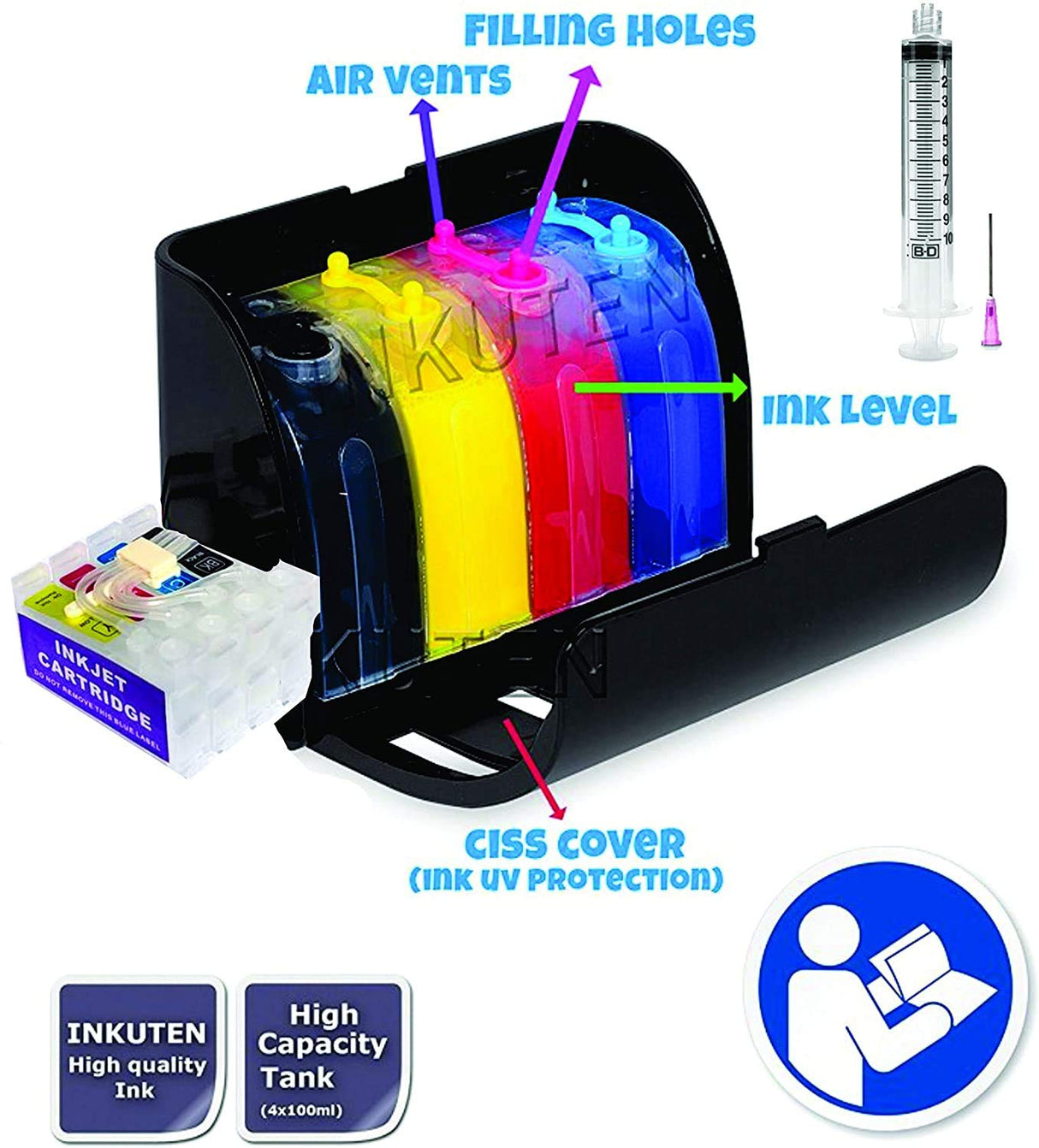 DAVACE Sublimation Printer 15x15in 5in1 Pro Heat Press CISS Blank Materials Combo Kit DAVACE