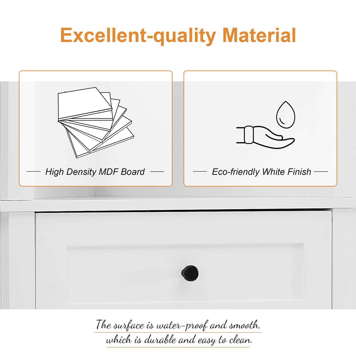 Merax 69" H Tall Corner Cabinet with Adjustable Shelves and Drawers, Storage Bookshelf Space Saver for Bathroom or Kitchen, White Merax