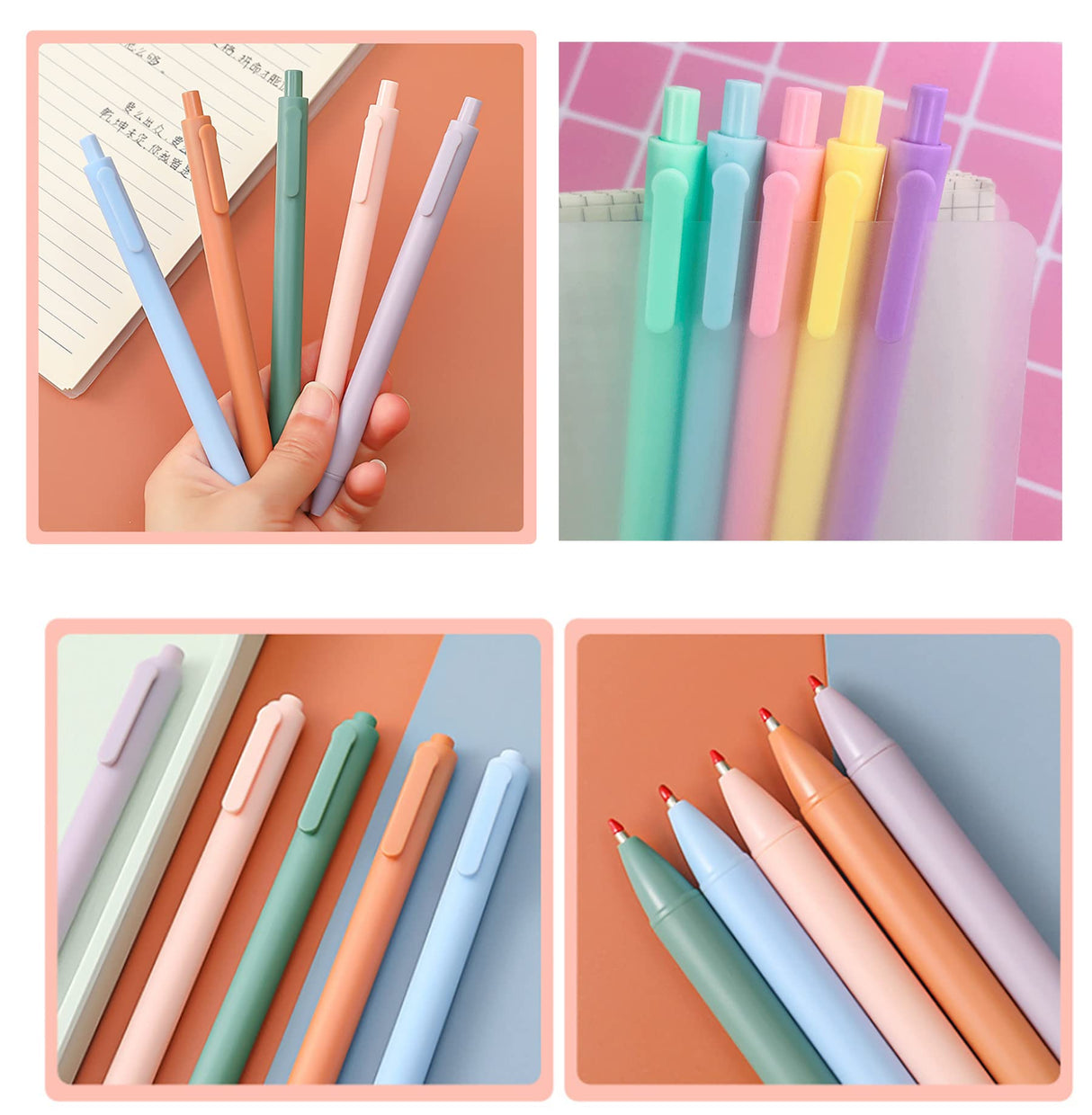 YYaaloa 70pcs Cute Pens Black Gel Ink Pens Retractable 0.5mm Gel Pens Bullet Point Nice Gifts Fun Pens for Kids Girls Boys Women Office School Supplies YYaaloa