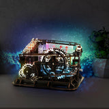 OWNONE 1 3D Wooden Puzzle Marble Run with LED Lights, Wooden Model Building Kits for Adults, Wood Mechanical Puzzle Building Set, Office Desk Decor Gift for Men Adults (312 PCS) OWNONE 1